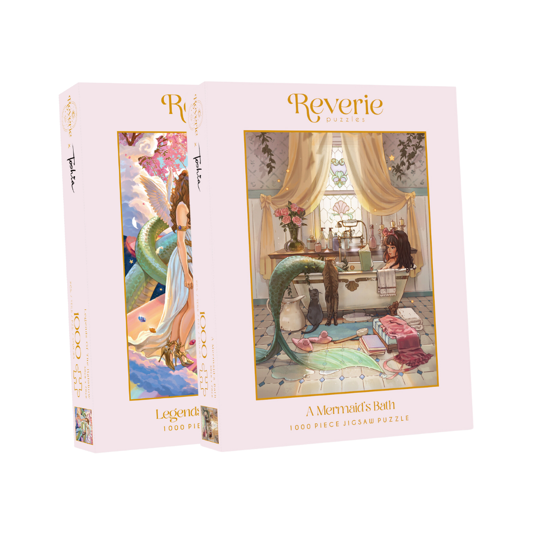 Toshia San Pink Duo 2 x 1000 Piece Jigsaw Puzzle Bundle