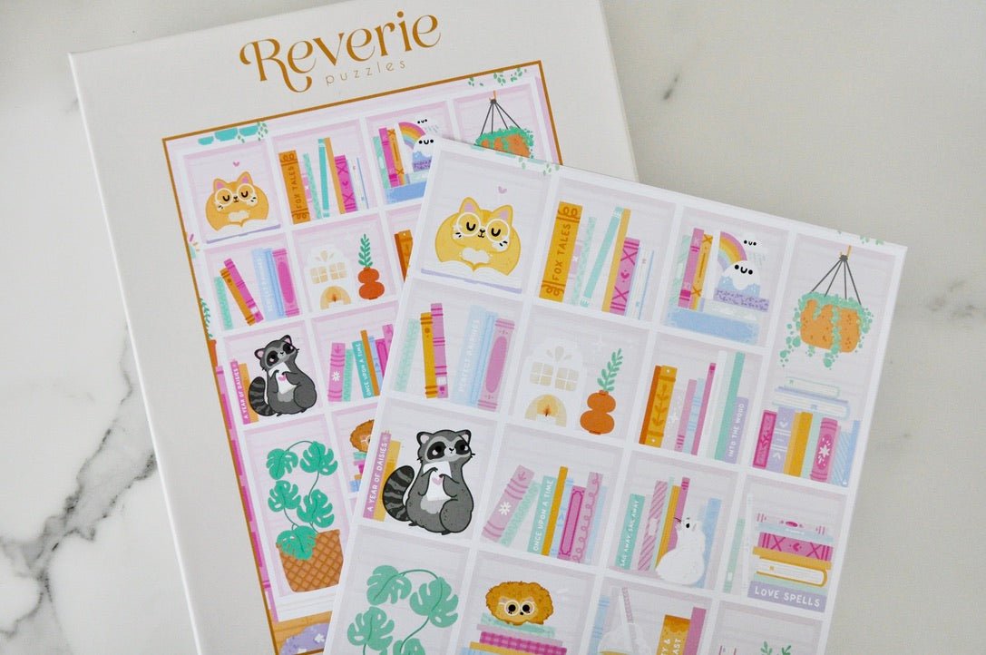 Fluffy Friends Book Club Jigsaw Puzzle (1000 Pieces) - Reverie Puzzles