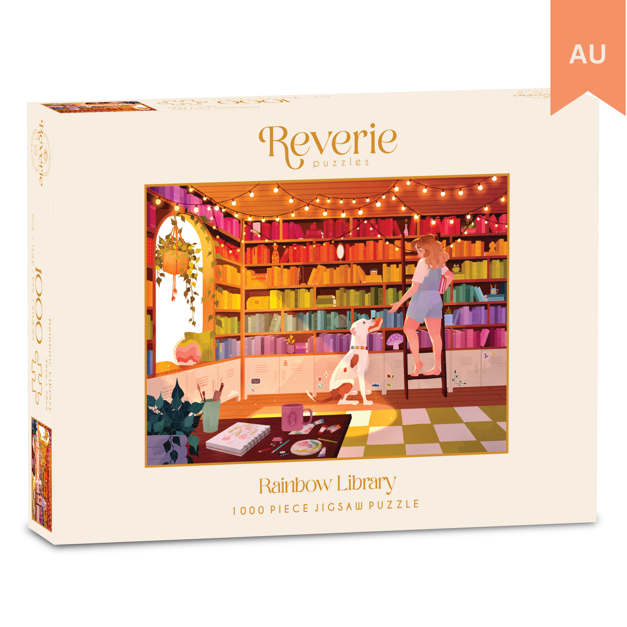 Rainbow Library Jigsaw Puzzle (1000 Pieces) – Reverie Puzzles