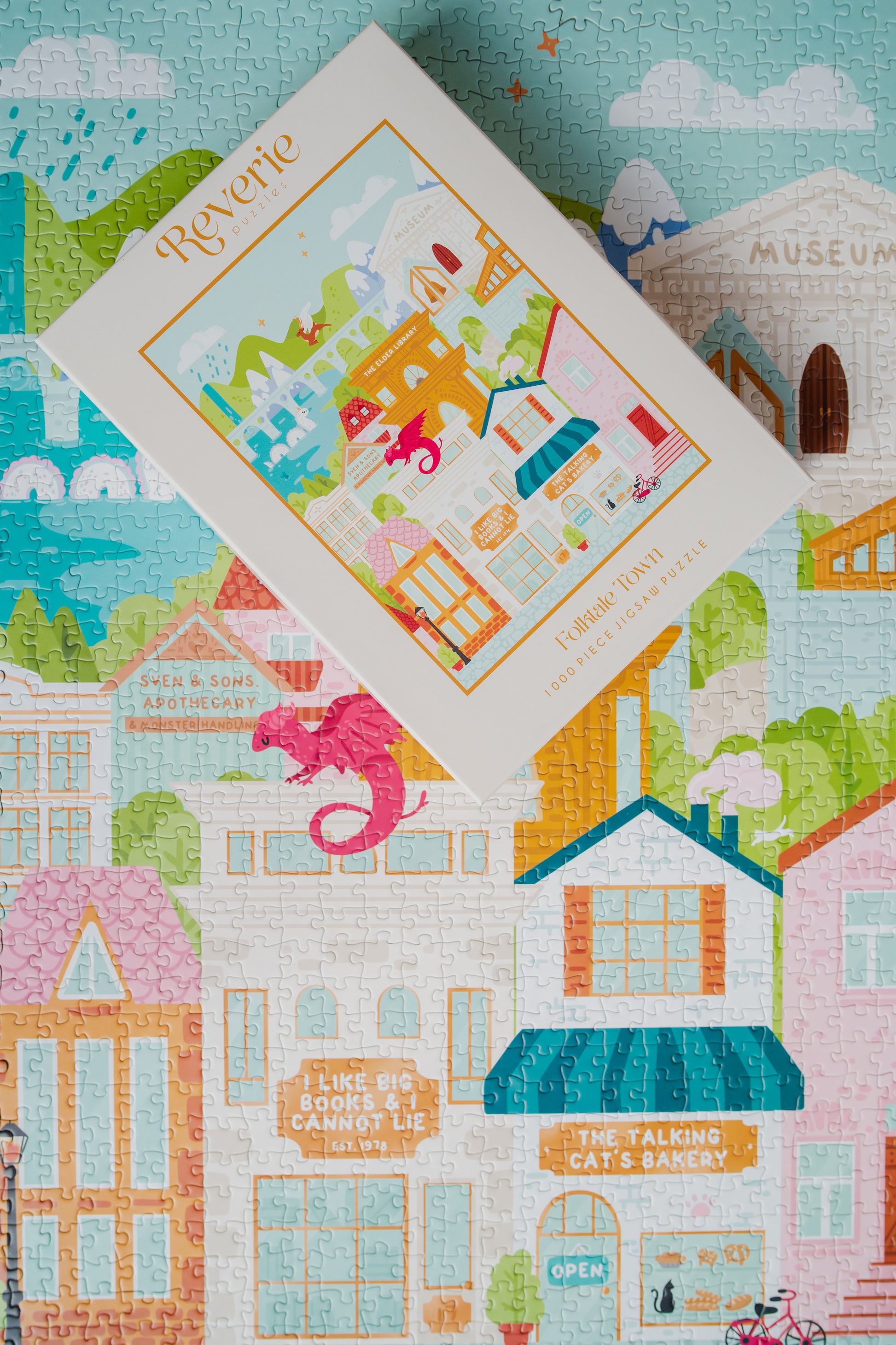 folktale town bookish jigsaw puzzle reverie puzzles